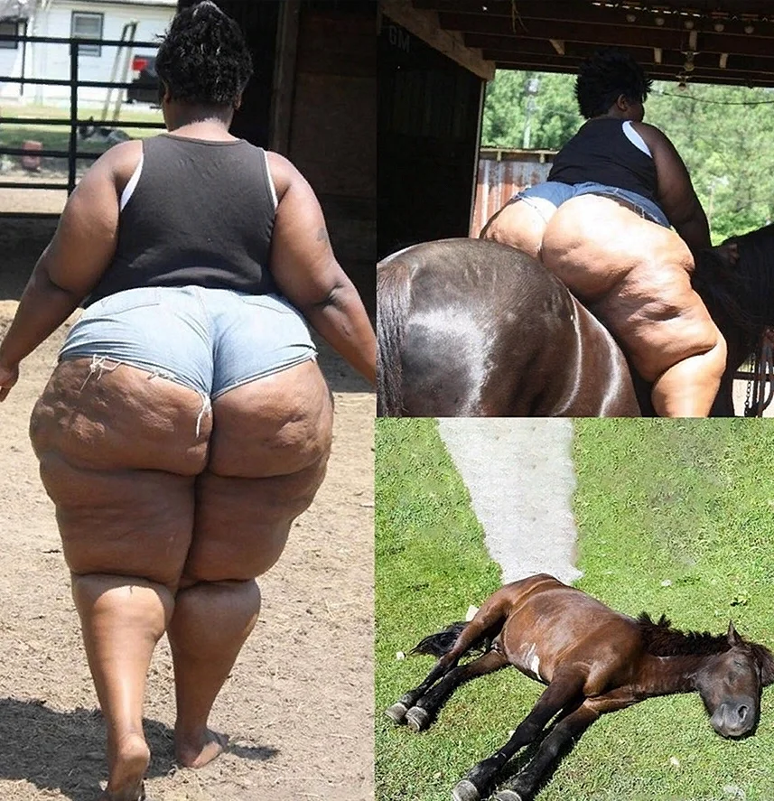 Женщина на коне жирная