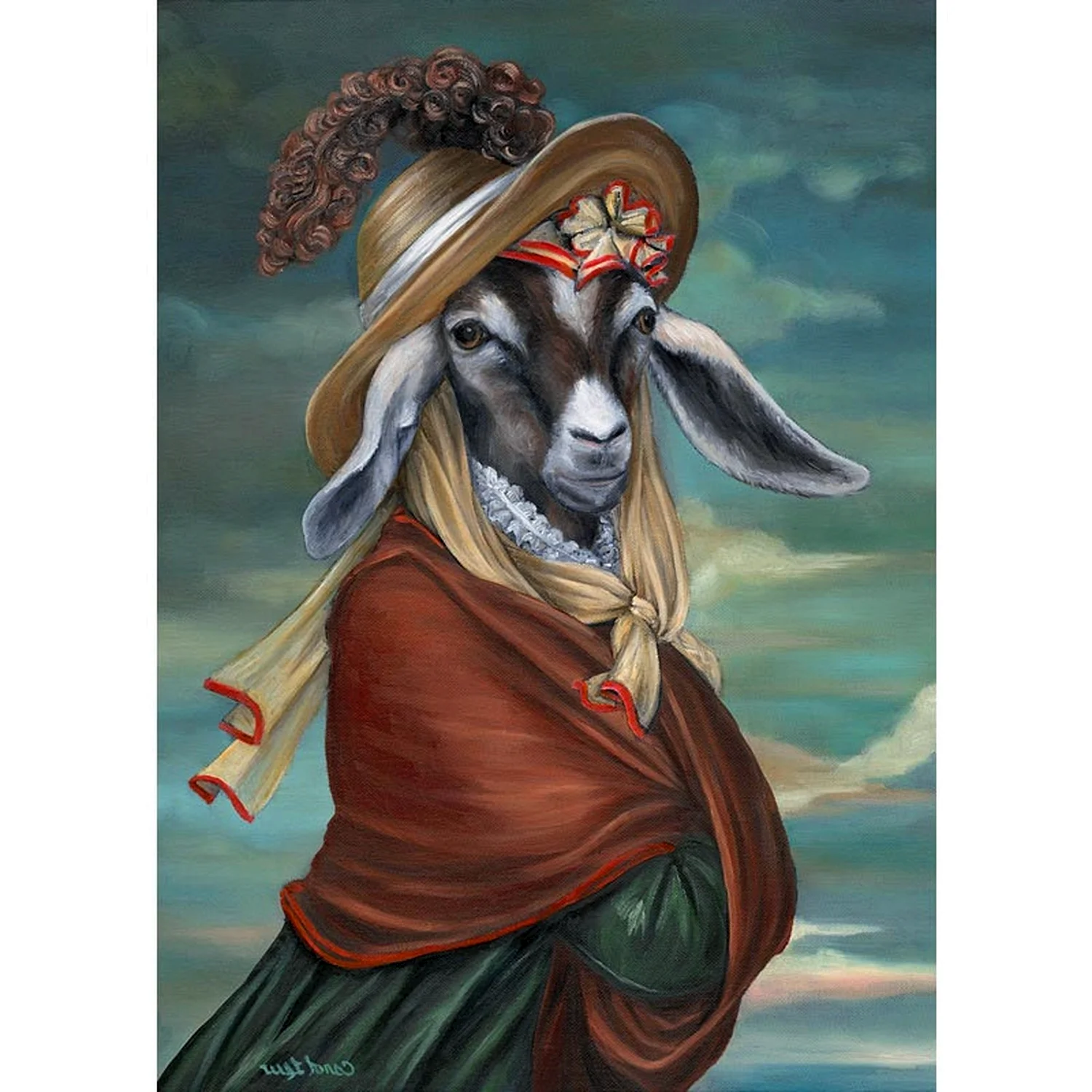 Женщина с головой козы