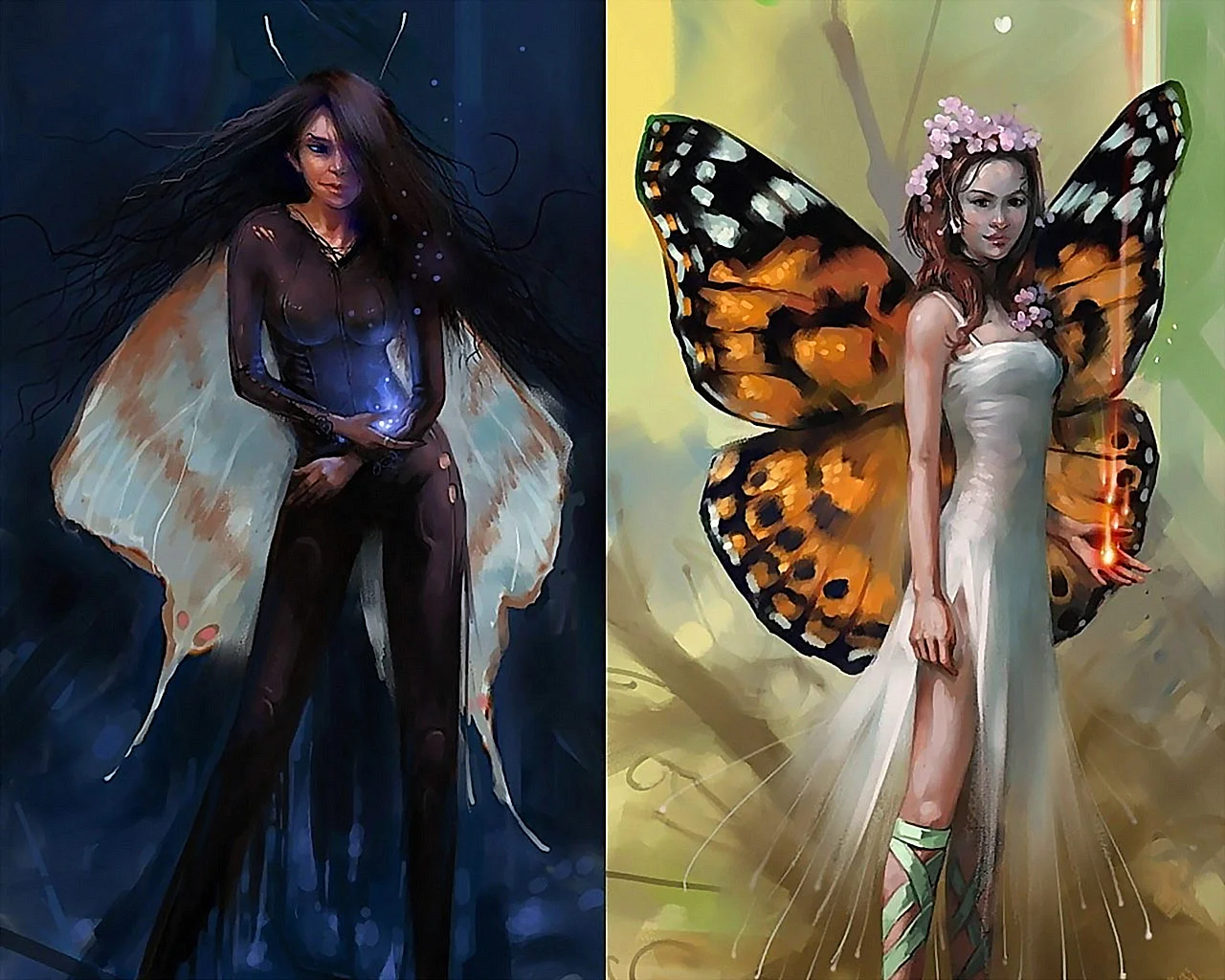 Женщина с крыльями бабочки