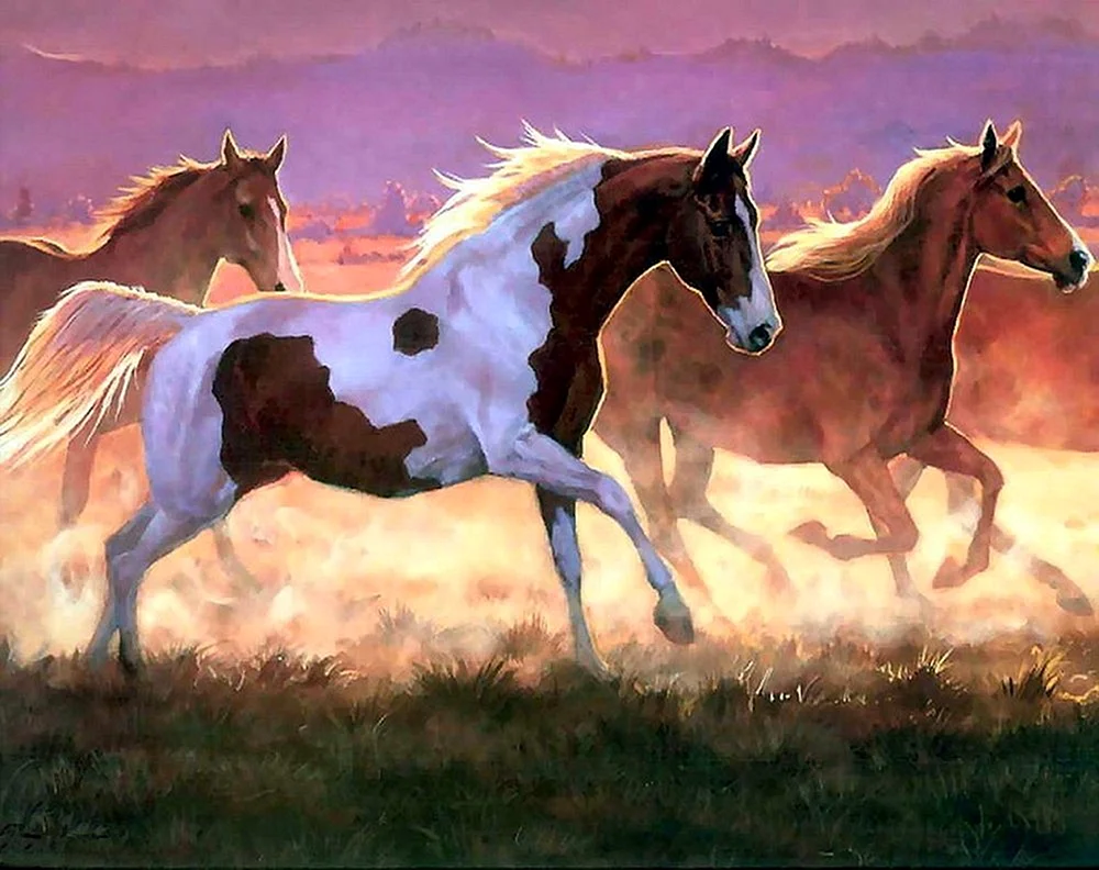 Живопись , persis Clayton, лошади