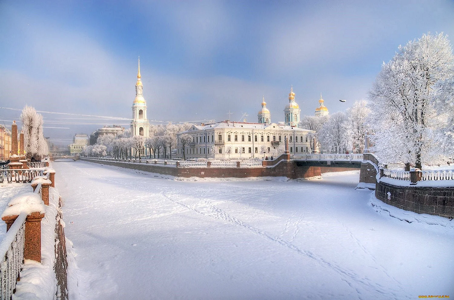 Зима Питер Крюков канал Никольский собор