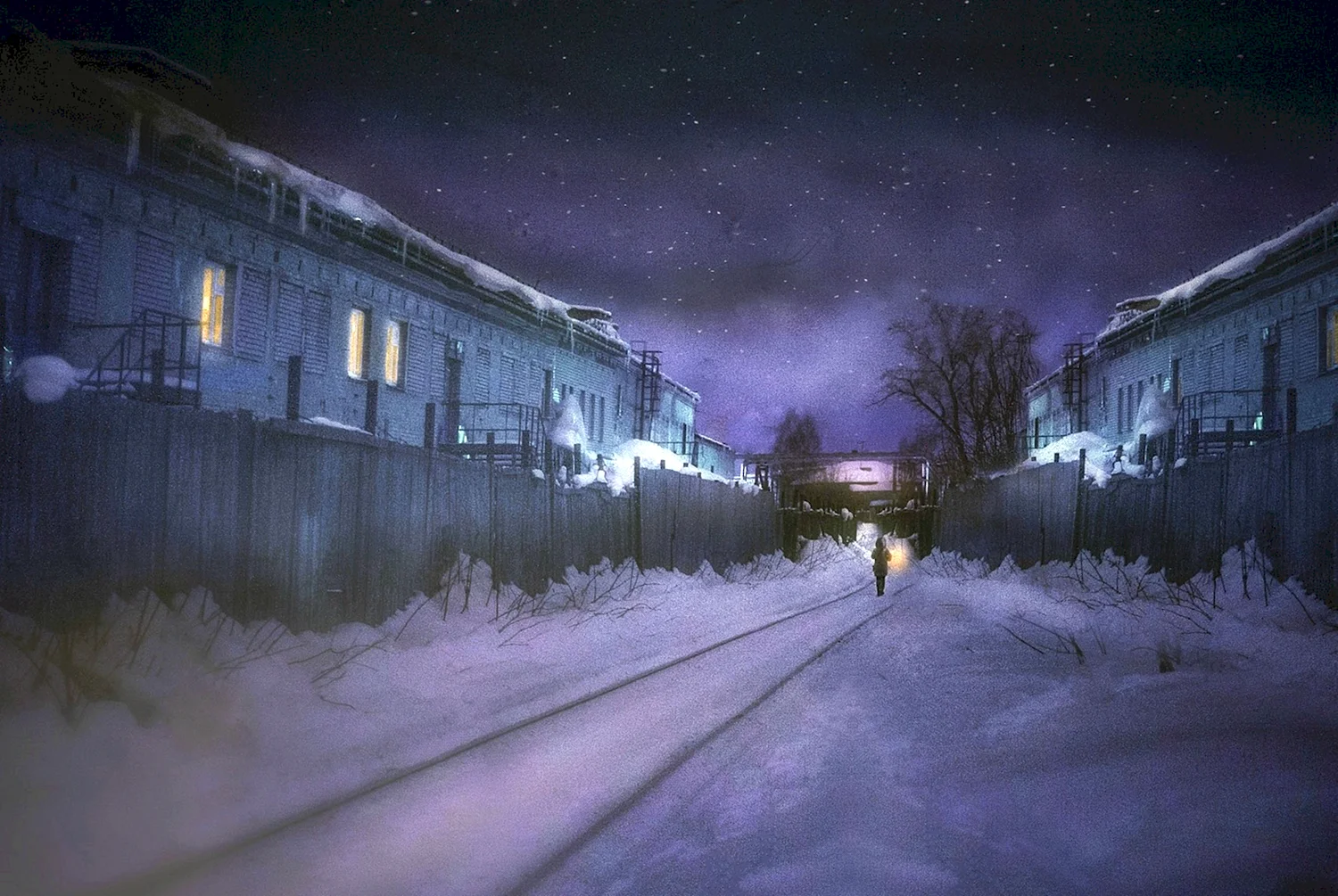 Зимняя улица арт