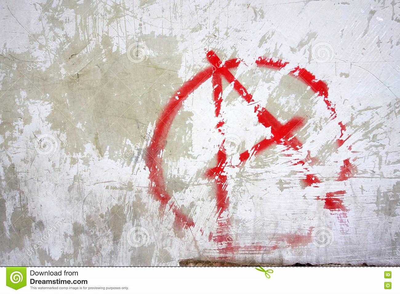Знак анархии на стене