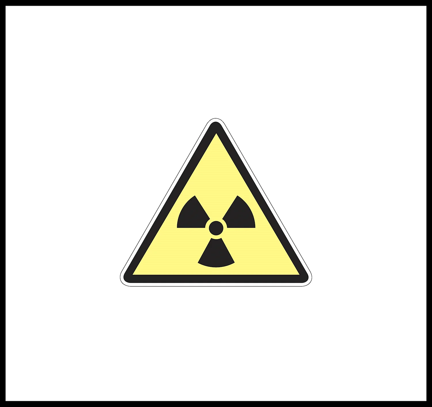 Знак осторожно радиоактивность