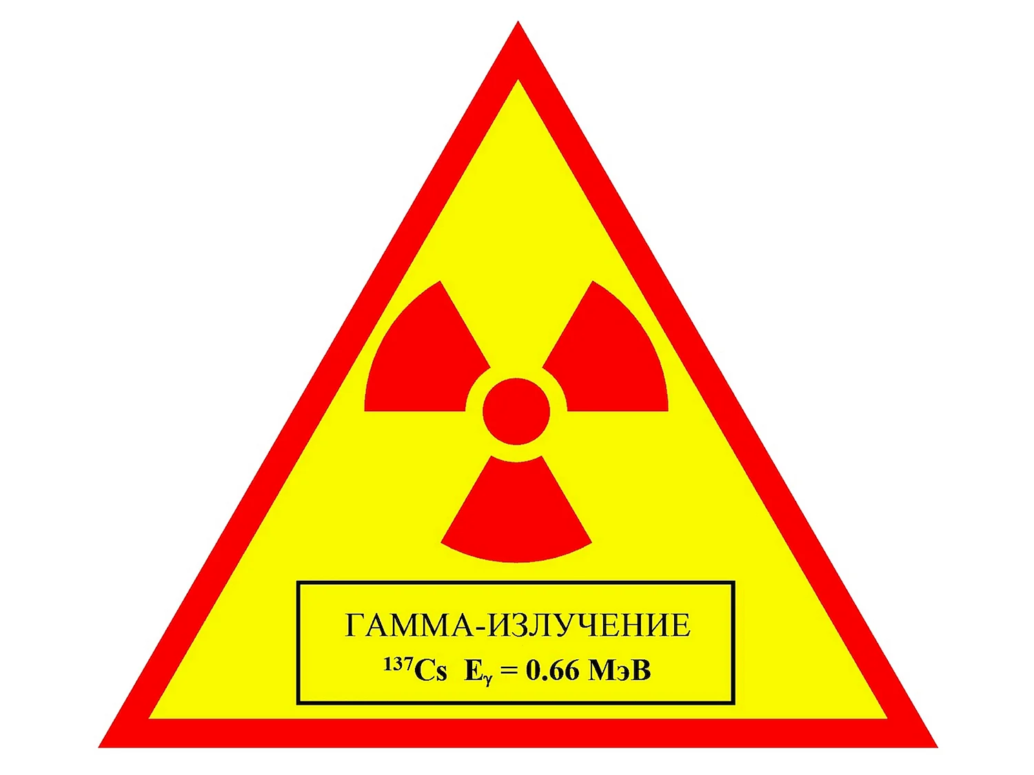 Знак радиации ГОСТ 17925-72