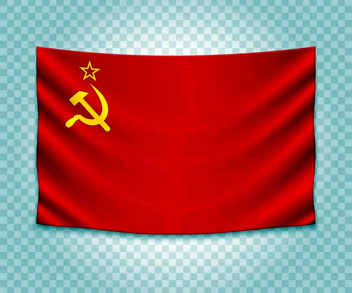 Знамя СССР на прозрачном фоне