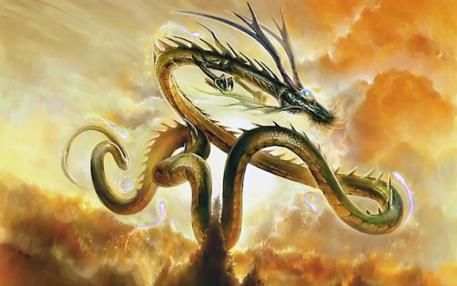 Золотой дракон змеевидный