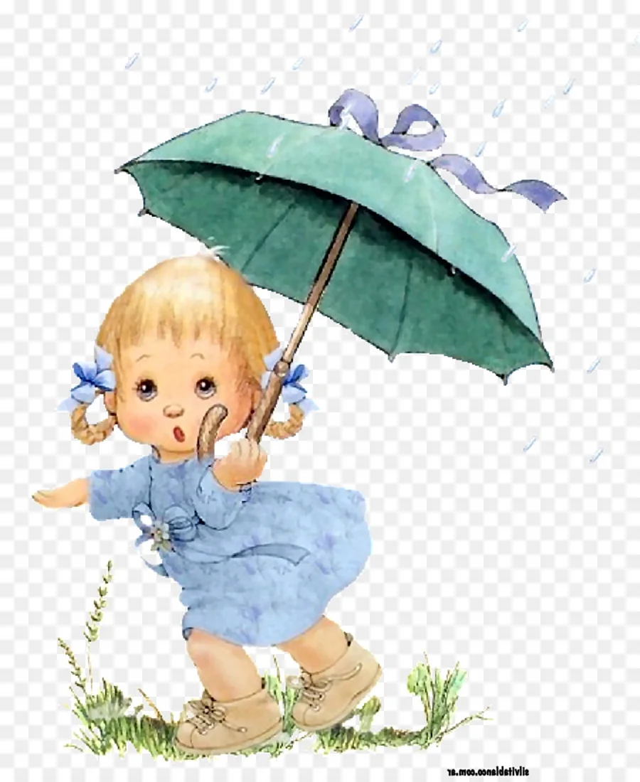 Зонтик для детей на прозрачном фоне