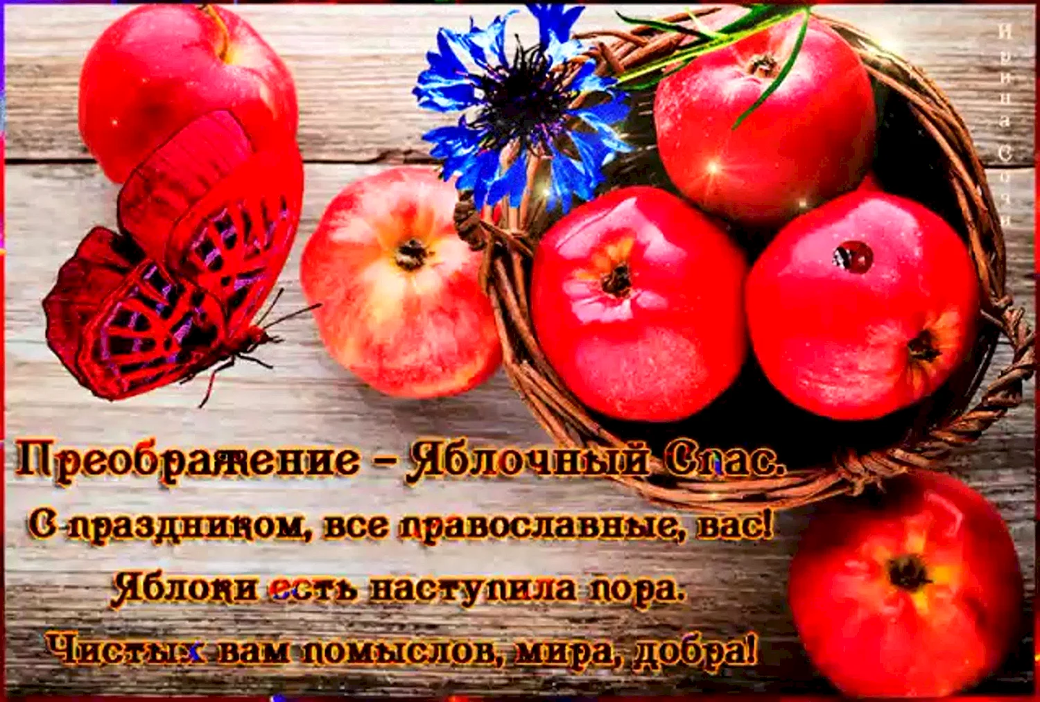 19 Августа яблочный спас открытки