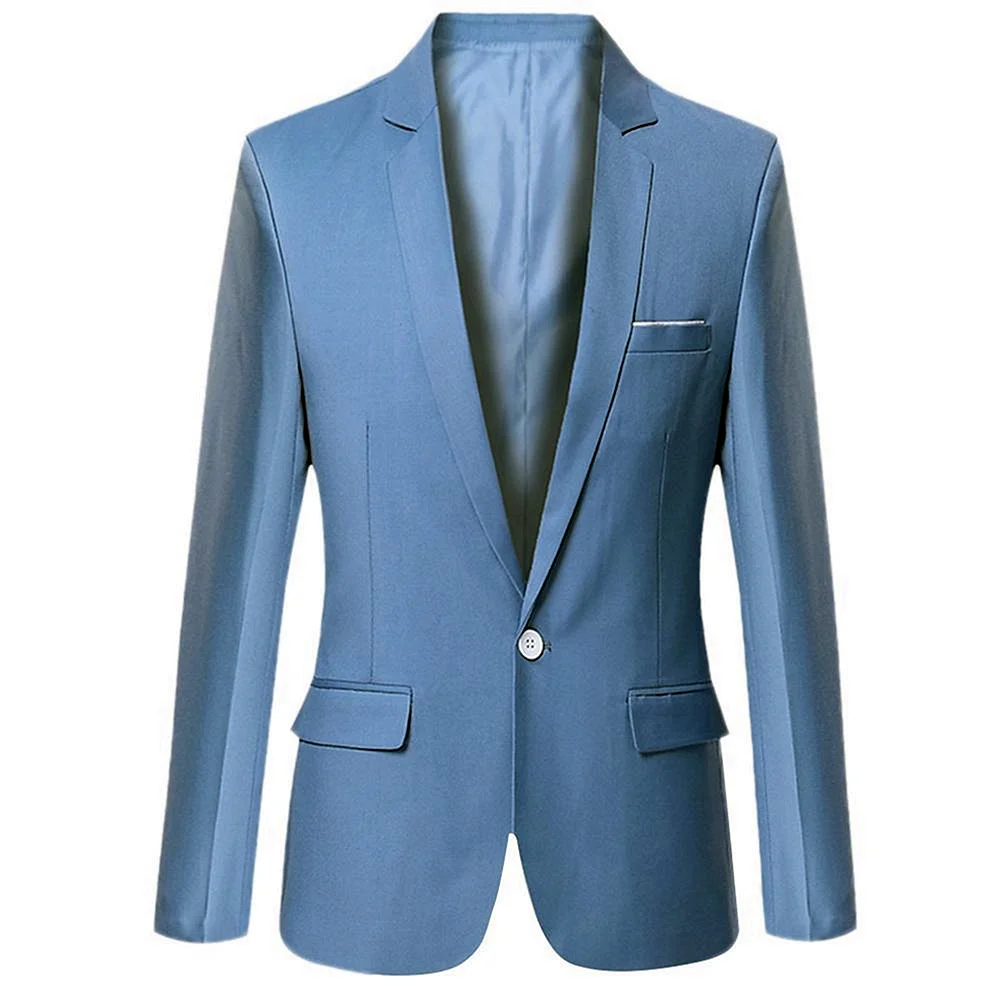 2022 Business Blazers Spring autumn Formal men's Coat male Fashion Solid Color long Sleeve Lapel Slim Fits Dress Suit Jacket