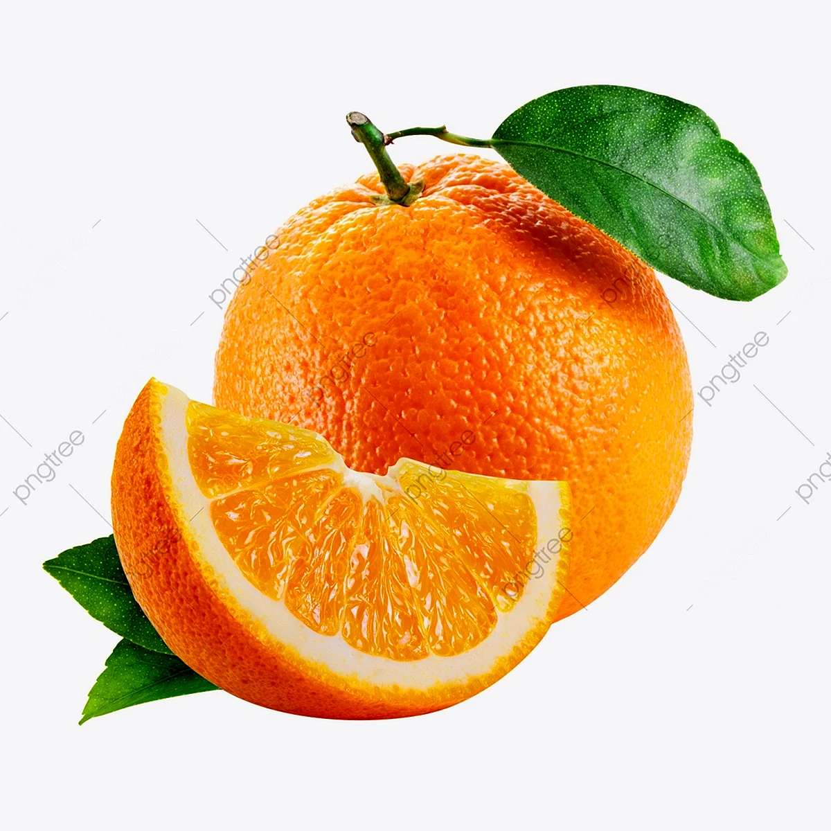 Апельсин на белом фоне