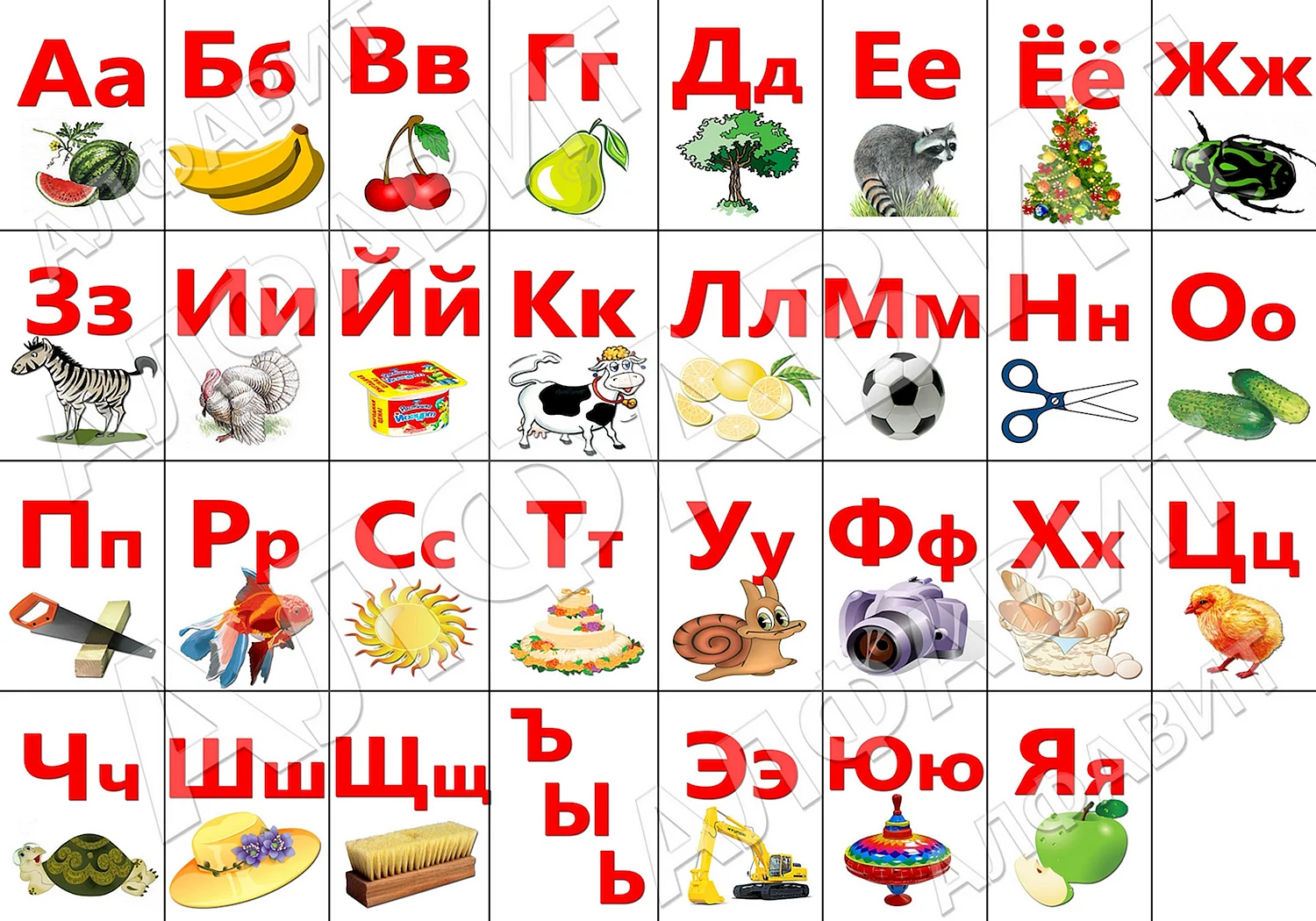 Азбука картинка для детей