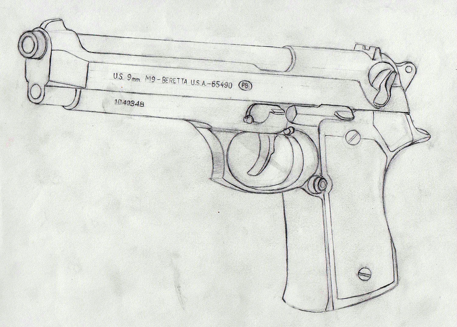 Beretta m9 чертеж