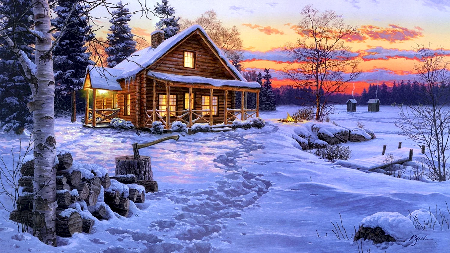 Даррелл Буш картины зима