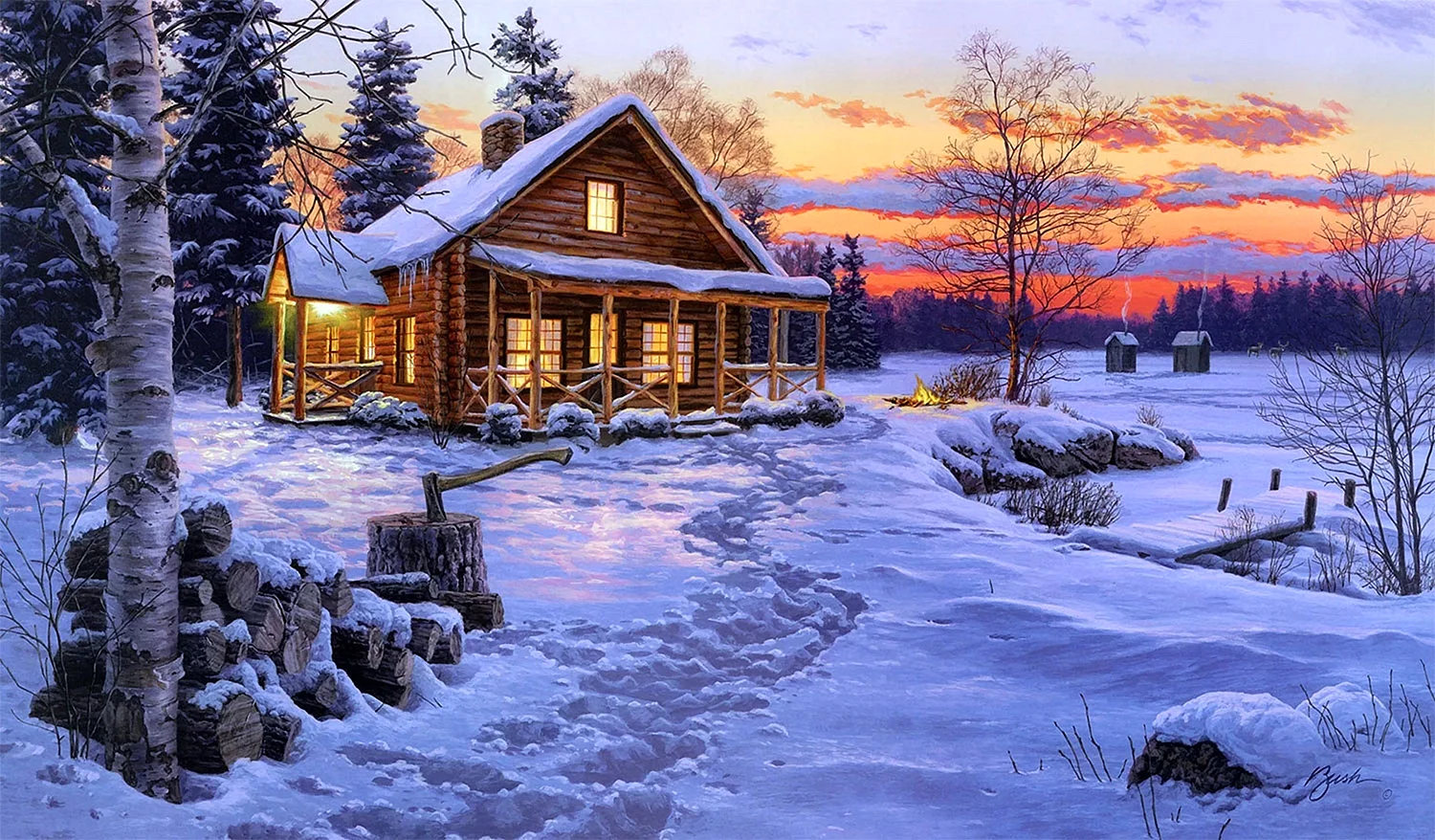 Даррелл Буш картины зима