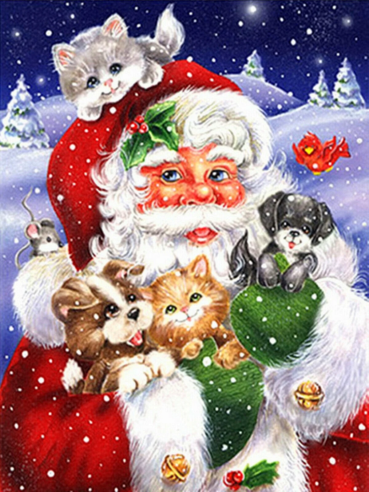 Дед Мороз с животными