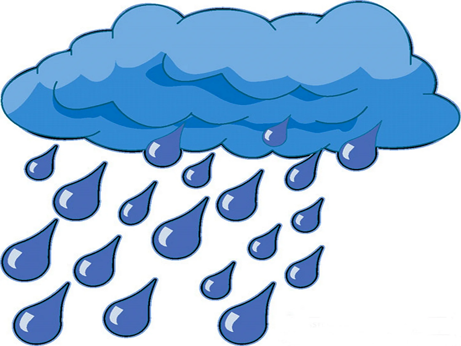 Дождь для детей на прозрачном фоне