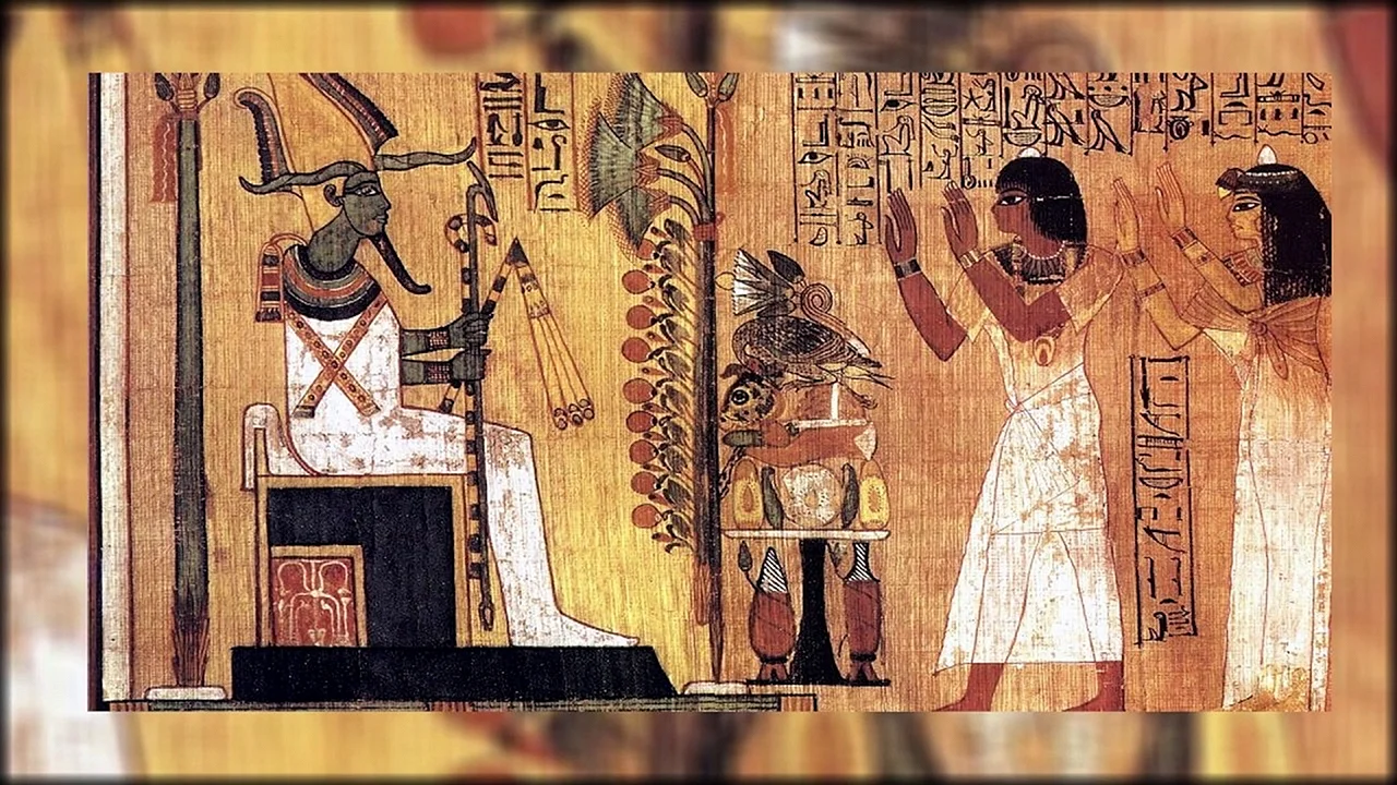 Древний Египет живопись на папирусе