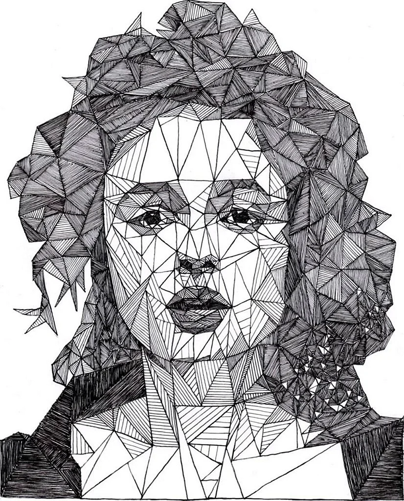 Джош Брайан геометрические портреты