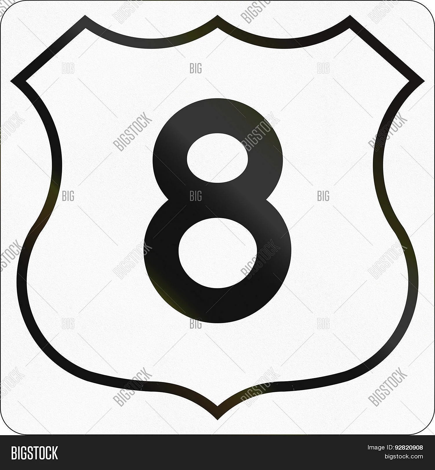 Эмблема с цифрой 8