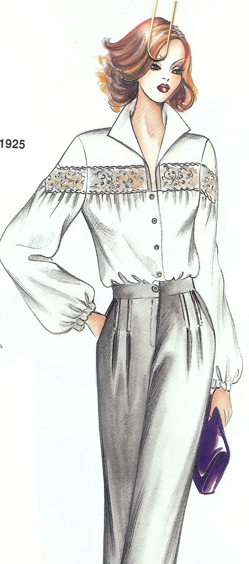 Эскиз женской блузы