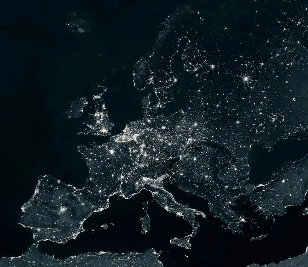 Европа снимок из космоса