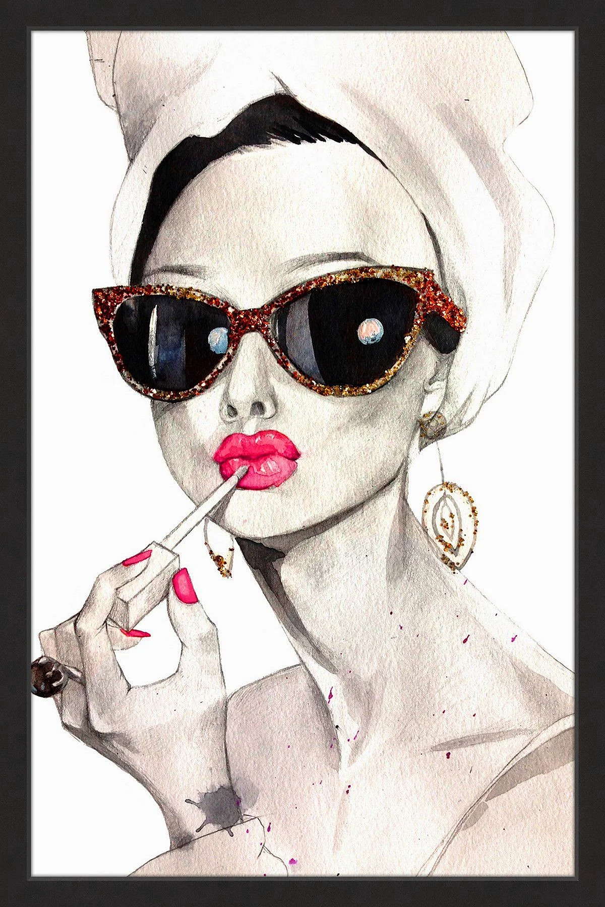 Fashion illustration Одри Хепберн