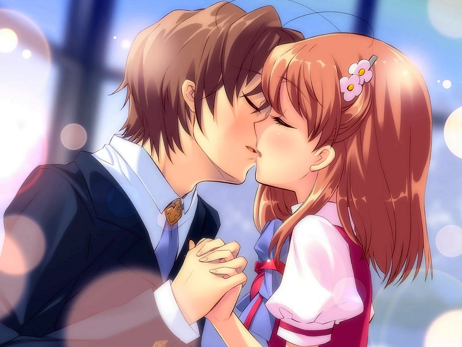Flyable Heart аниме поцелуй