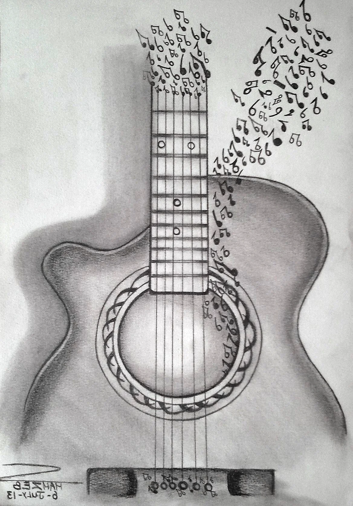 Гитара рисунок
