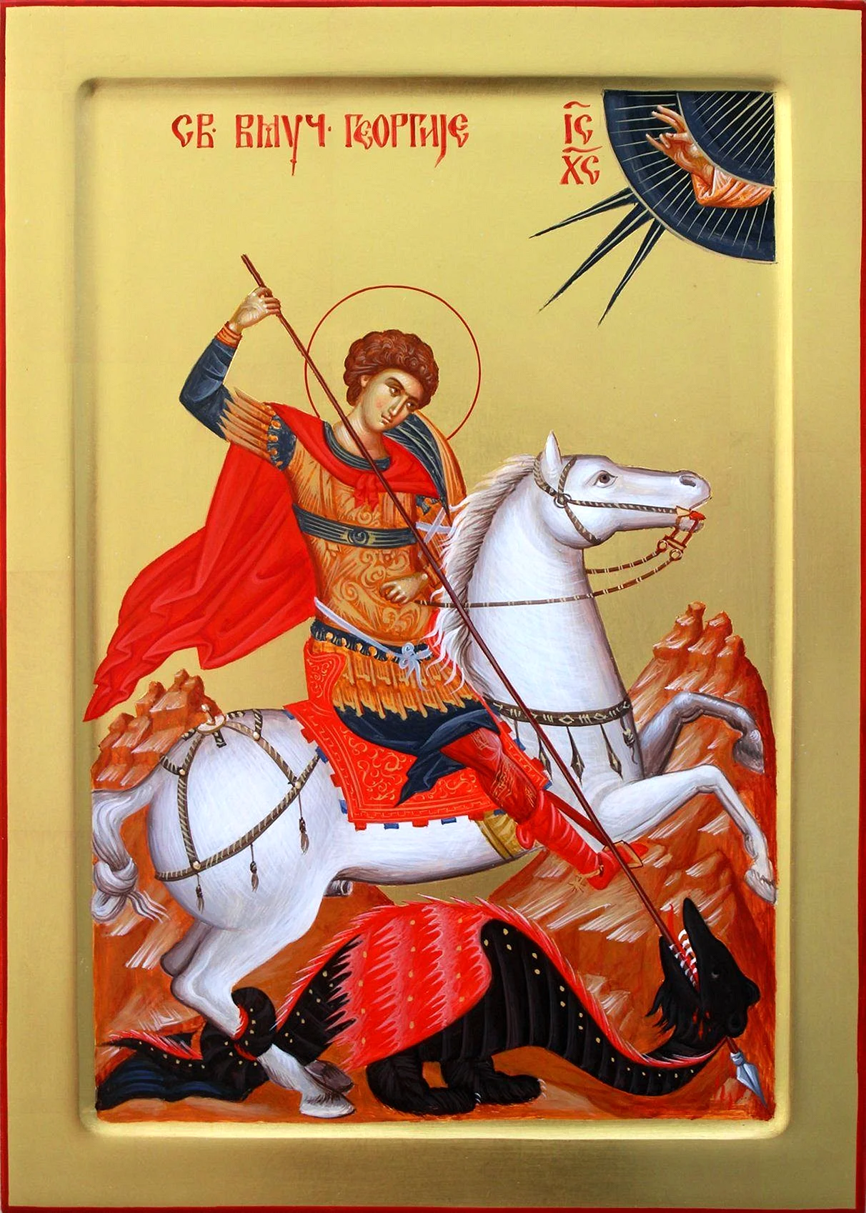 Греческая икона Георгия Победоносца