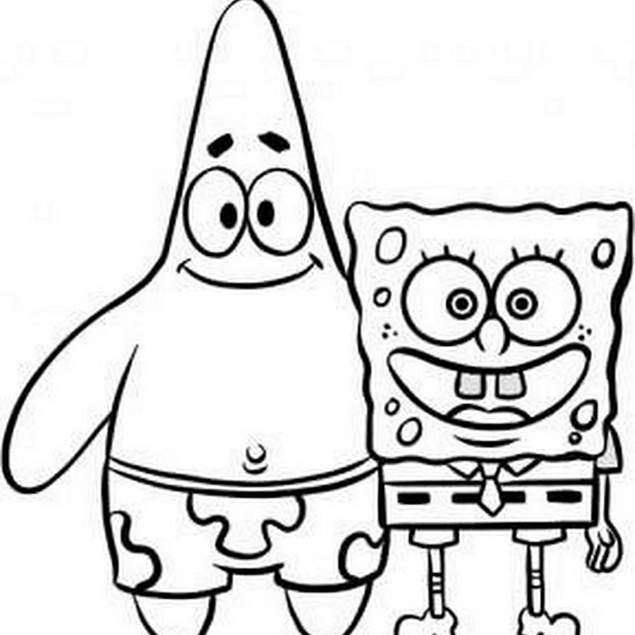 Губка Боб квадратные штаны и Патрик рисунок