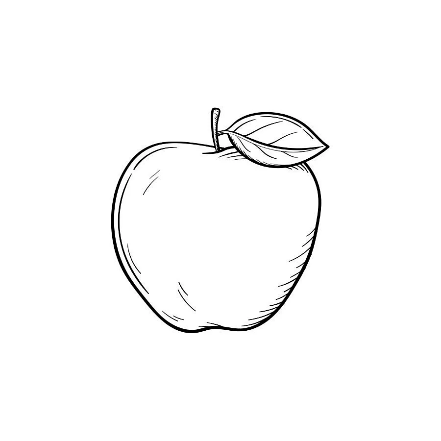 Яблоко рисунок карандашом для детей