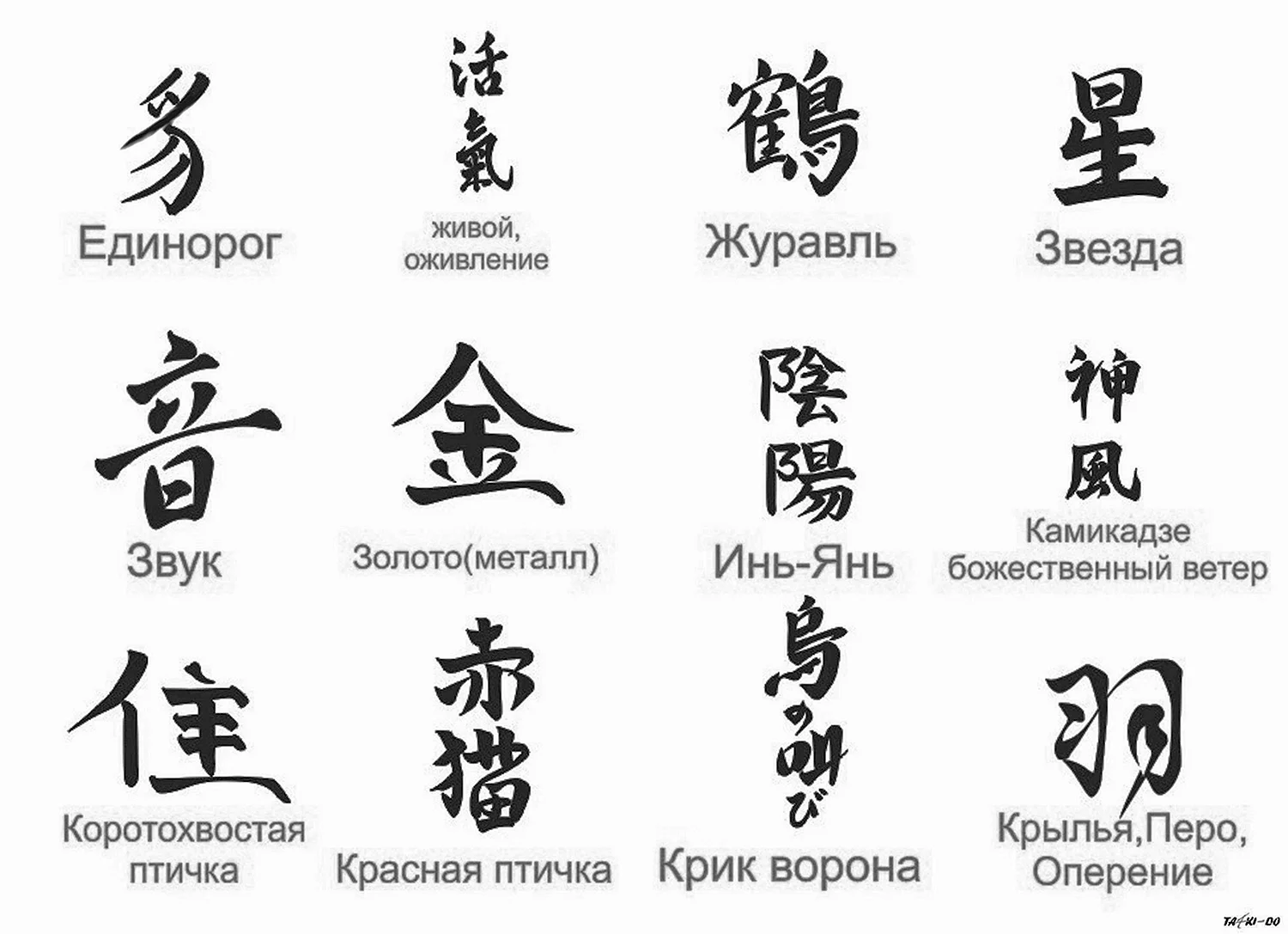 Японские знаки и их значение