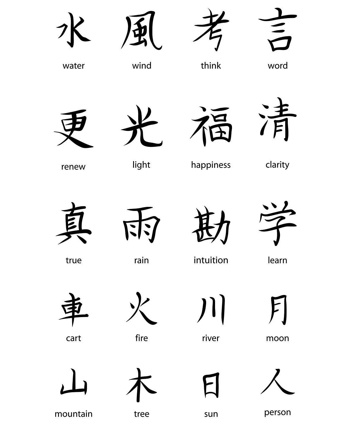 Японский кандзи иероглиф знак