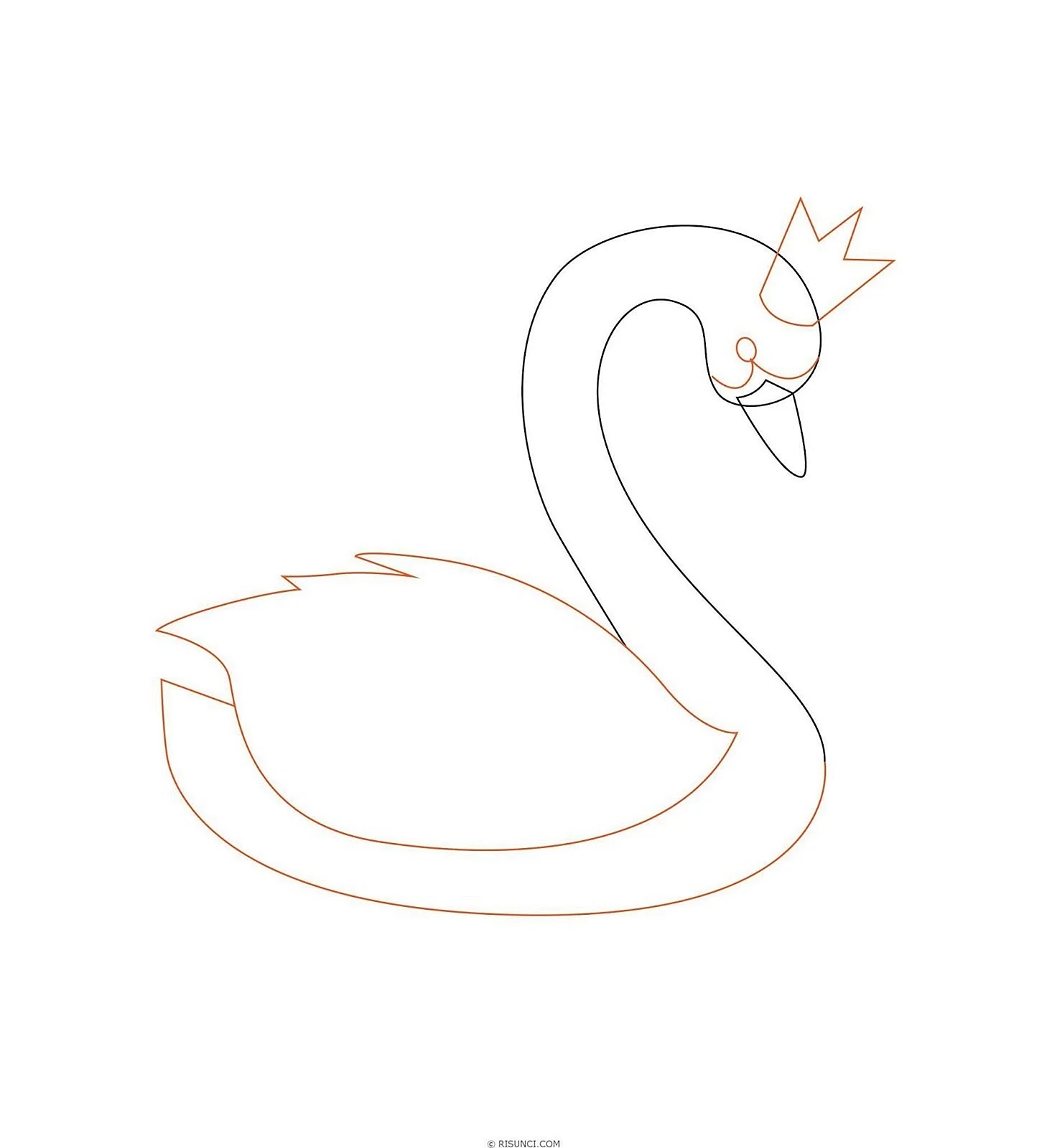Как нарисовать лебедя для начинающих