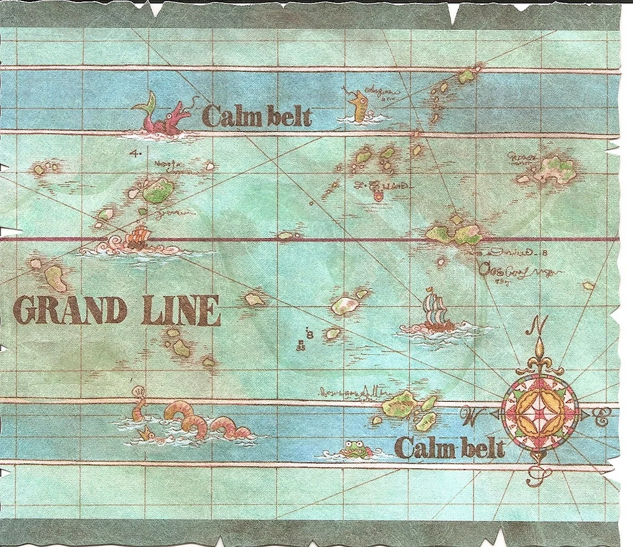 Карта Гранд лайна Ван Пис