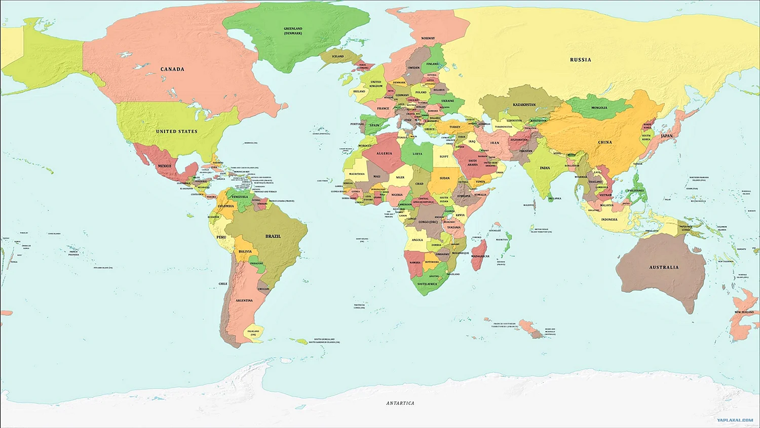 Карта мира если уровень мирового океана опустится на 1000 метров