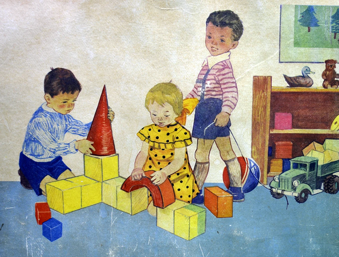 Картина дети играют в кубики авторы серии в Езикеева и е Радина