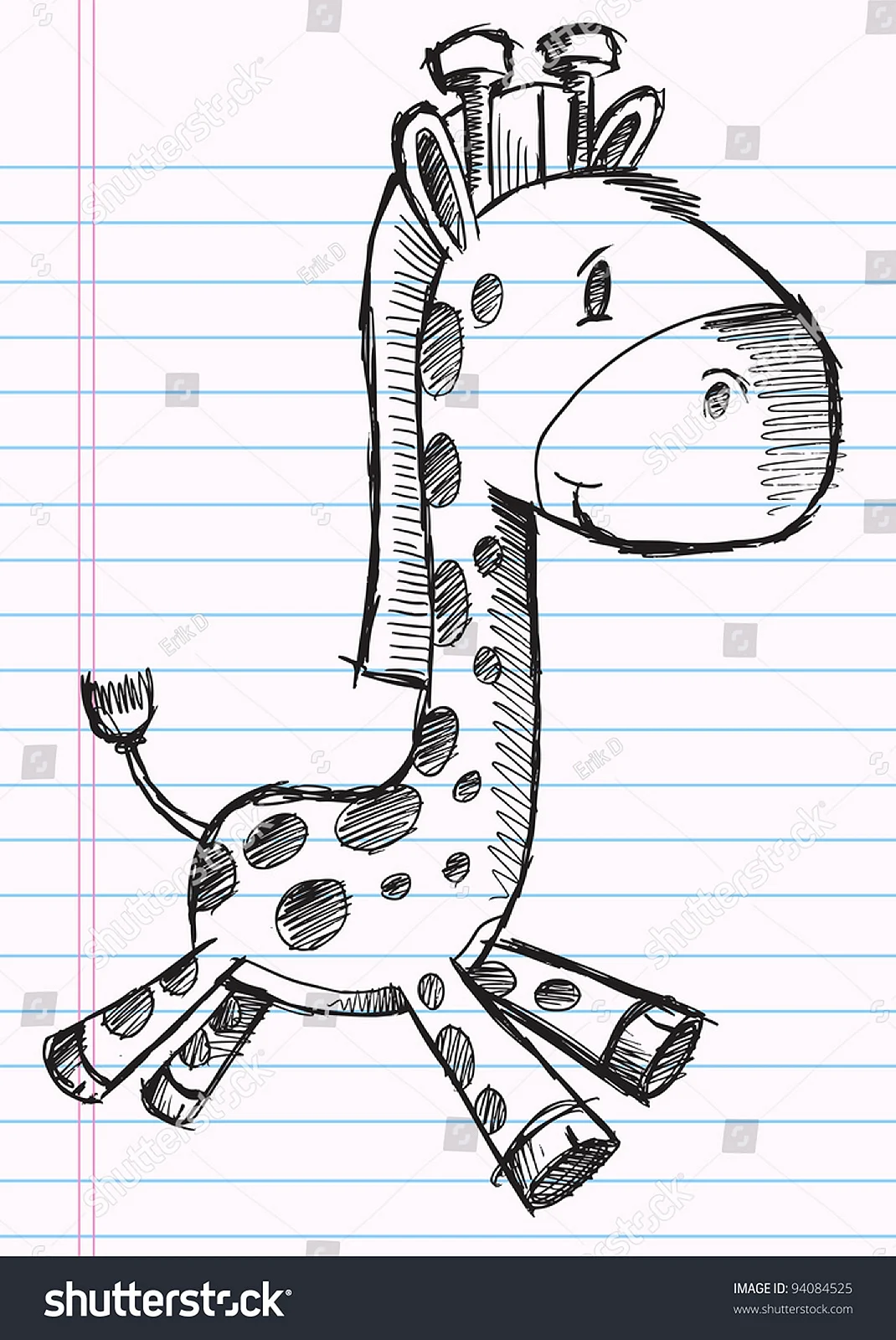 Картинки жирафа для срисовки