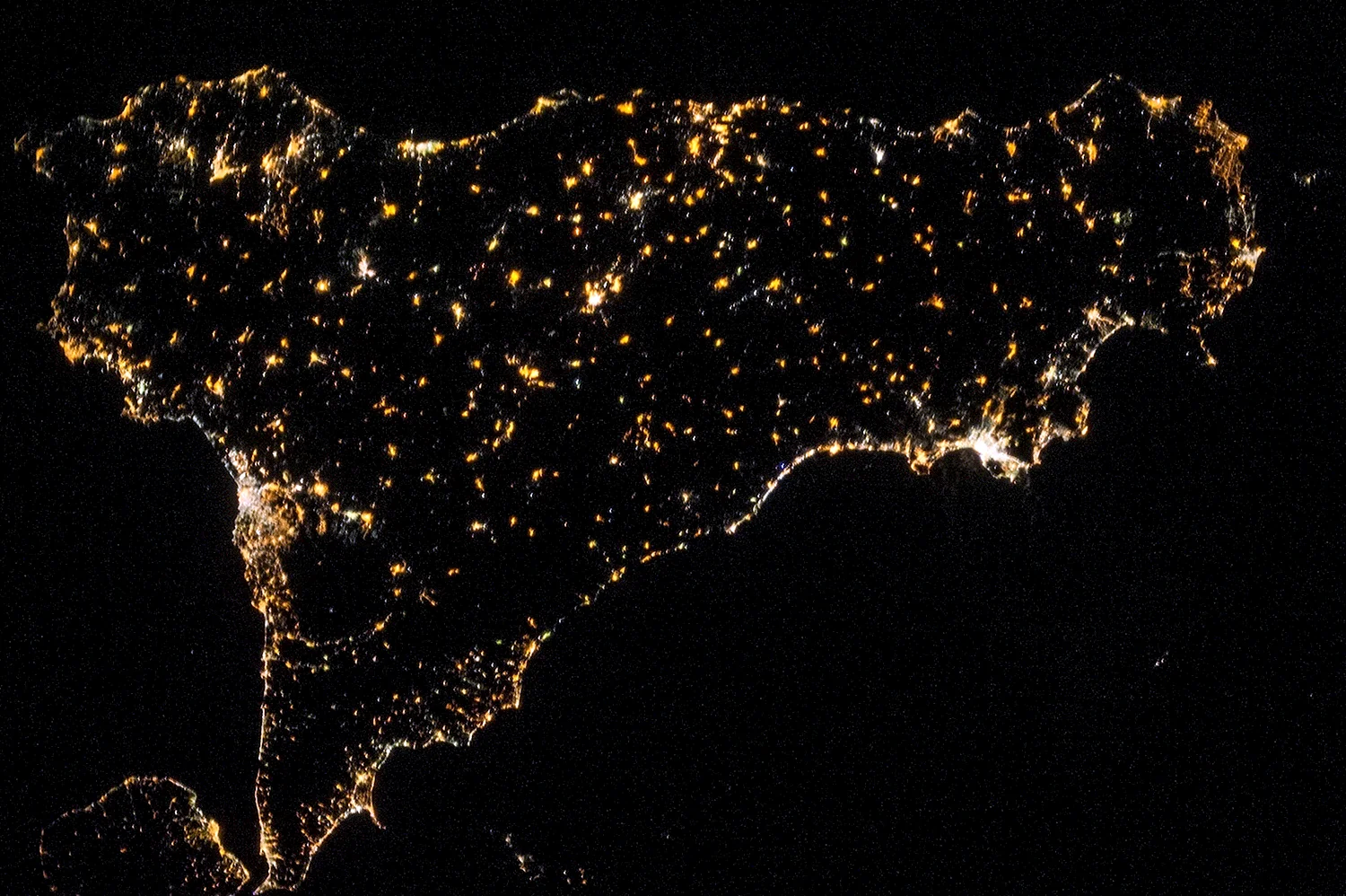 Космический снимок остров Сицилия