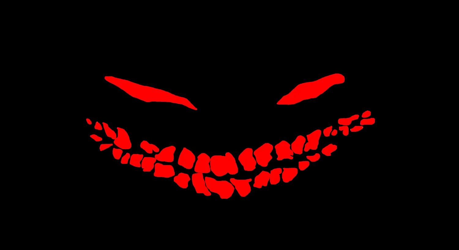 Красная улыбка на черном фоне