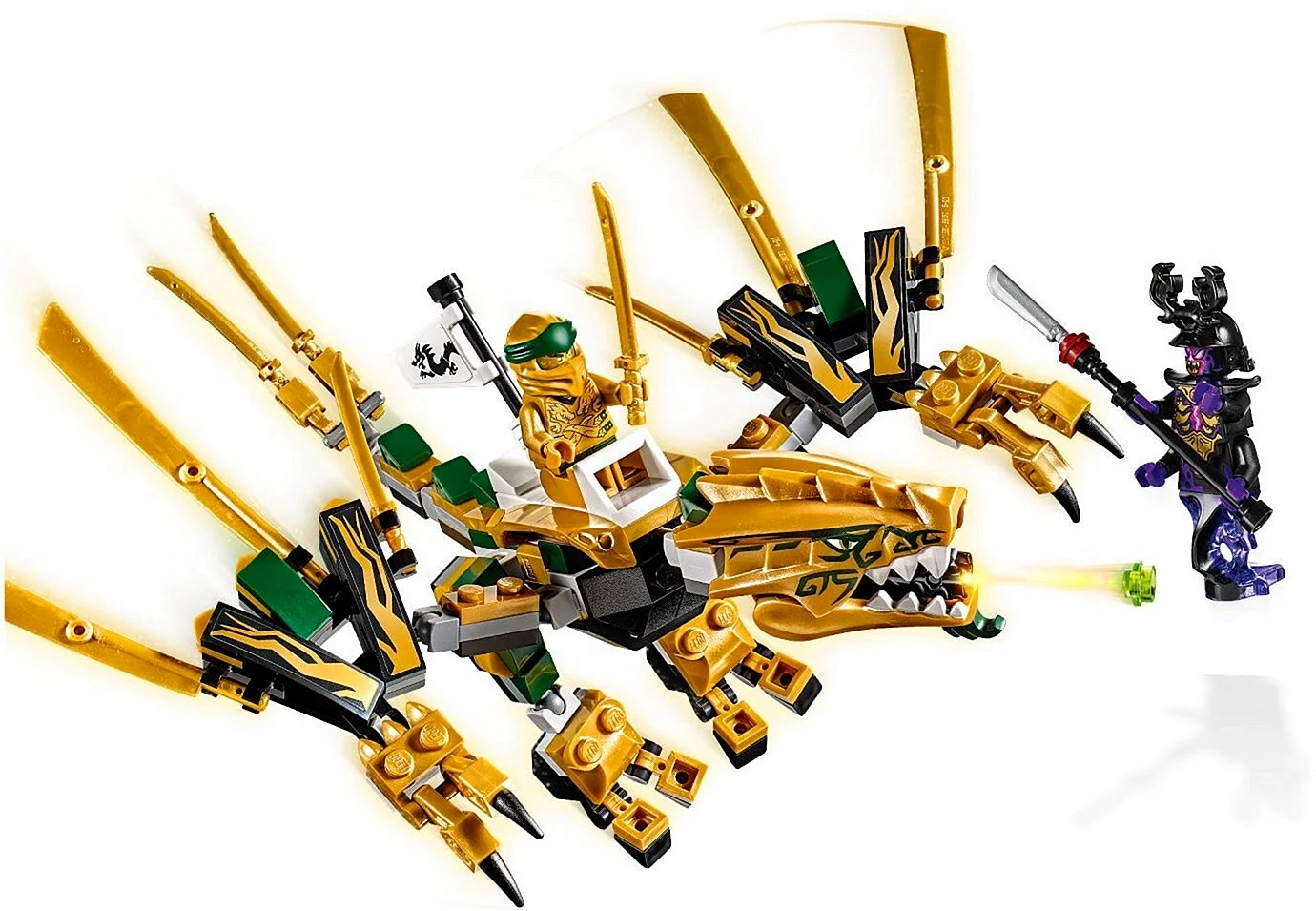 Лего Ниндзяго золотой дракон 70666