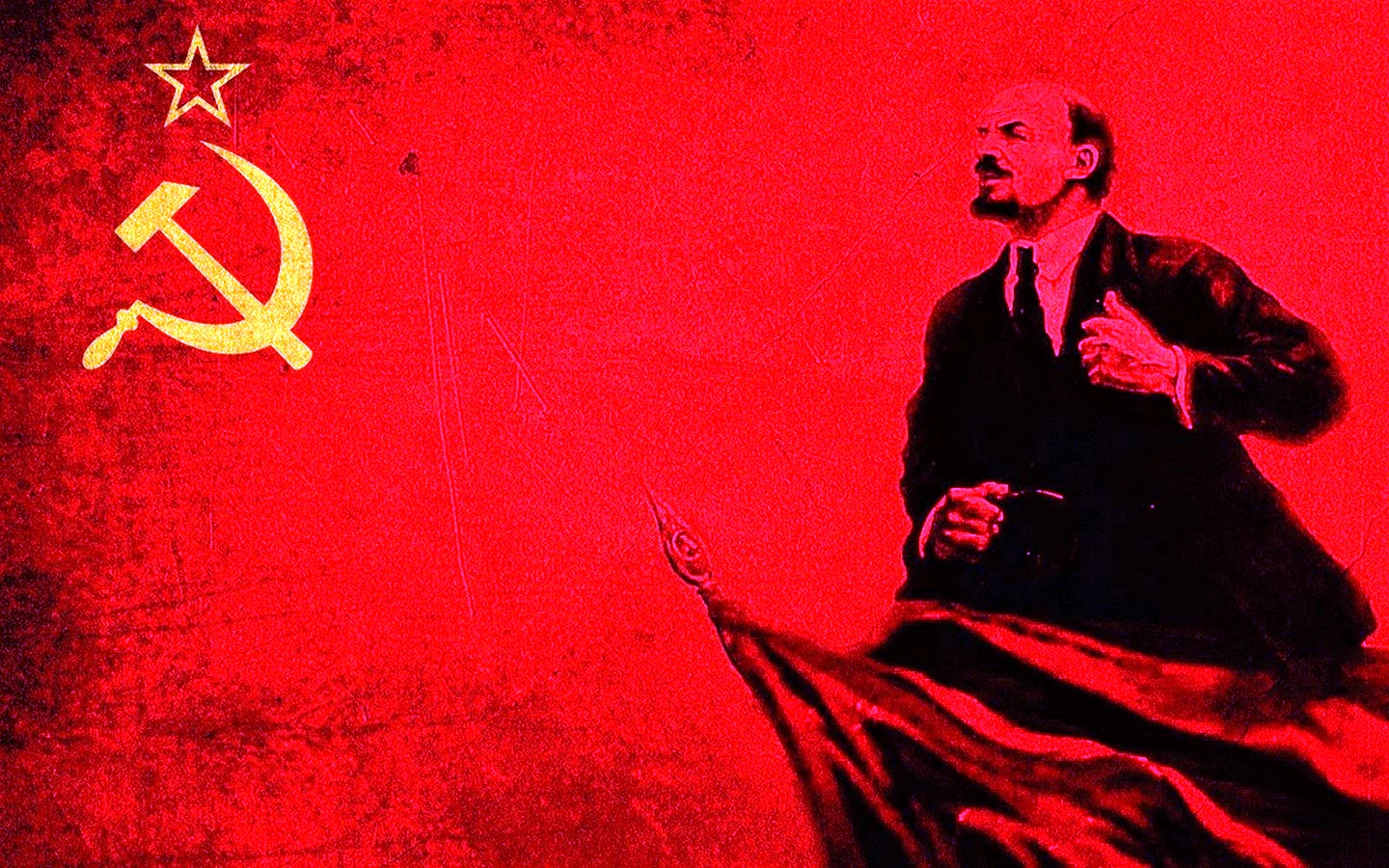 Ленин красный флаг СССР