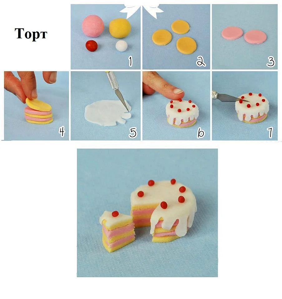 Лепка из пластилина для детей тортики