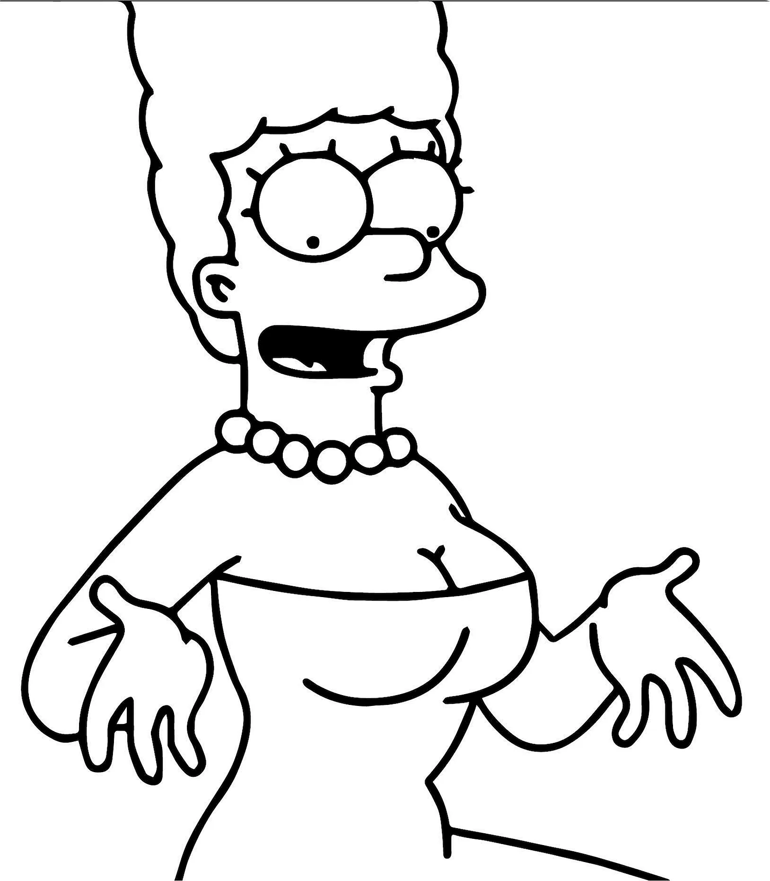 Мардж симпсон раскраска