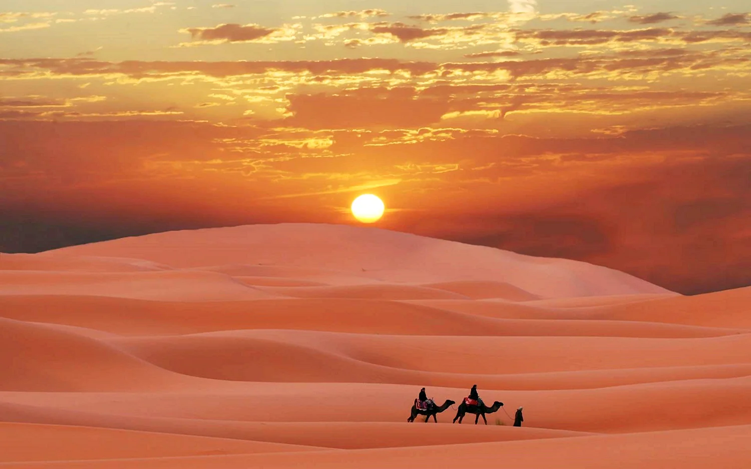 Марокко пустыня Караваны