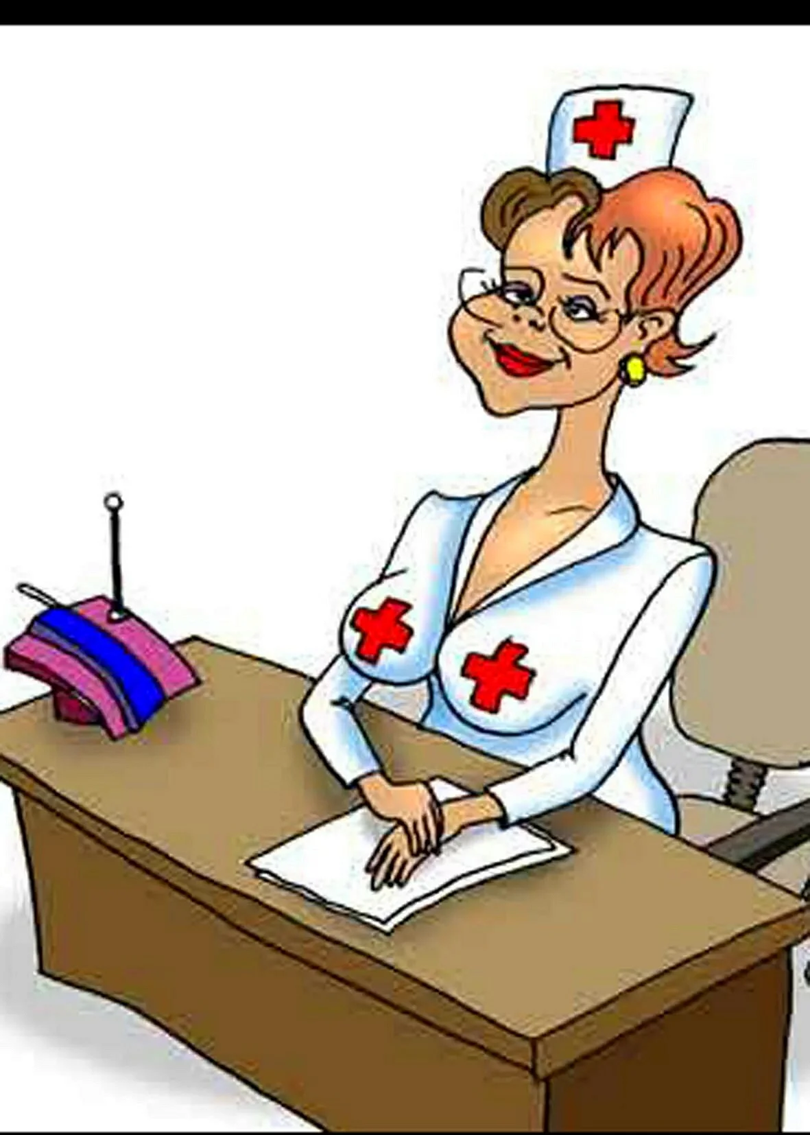 Медсестра карикатура
