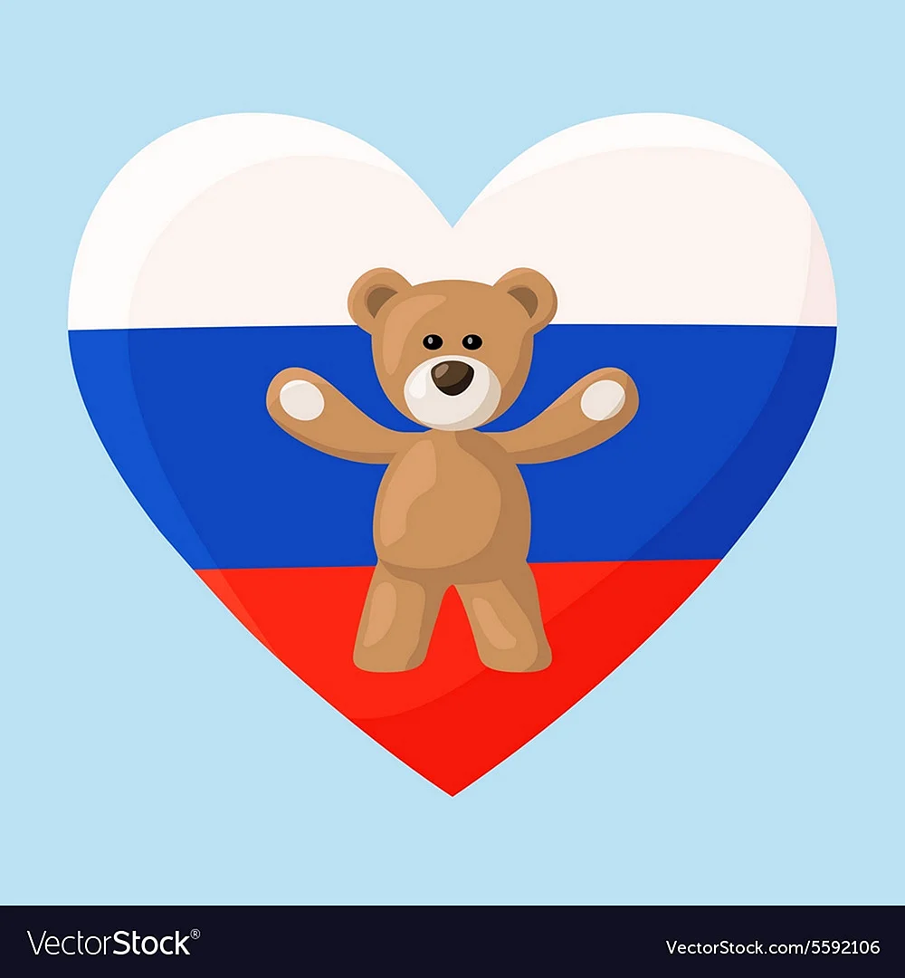 Медвежонок с флагом