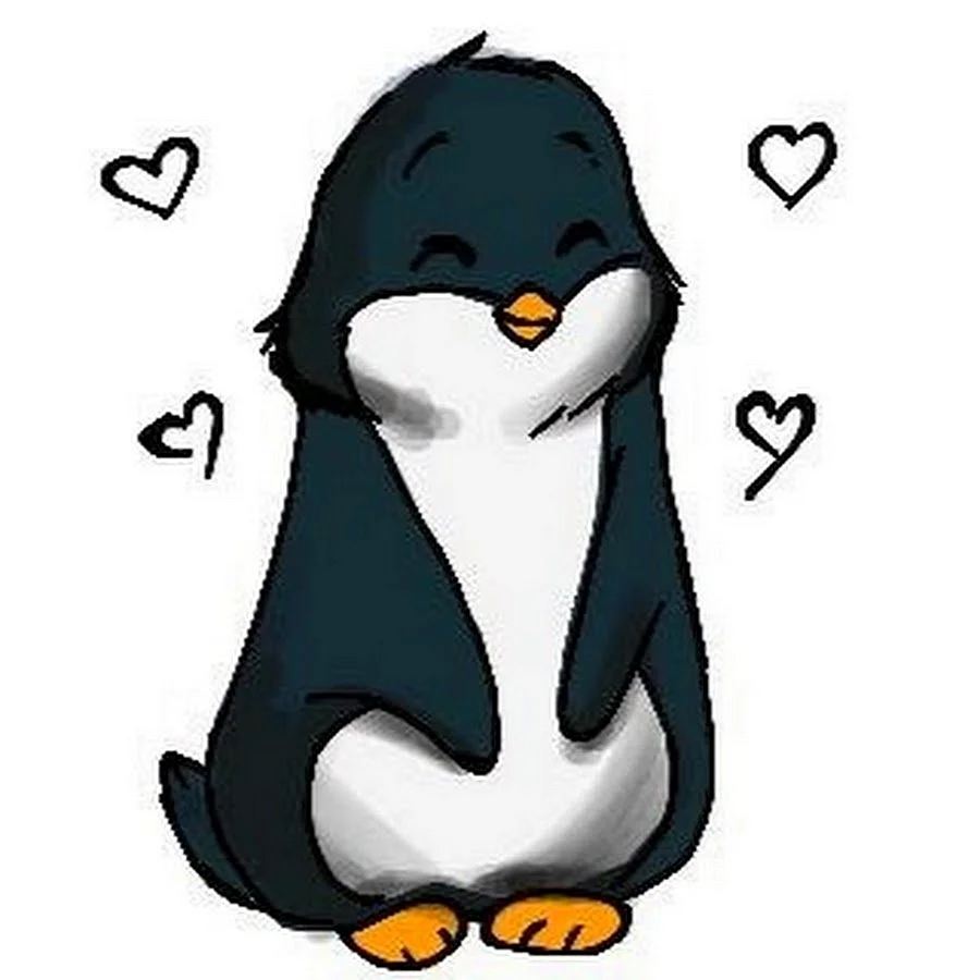 Милые пингвинчики мультяшные