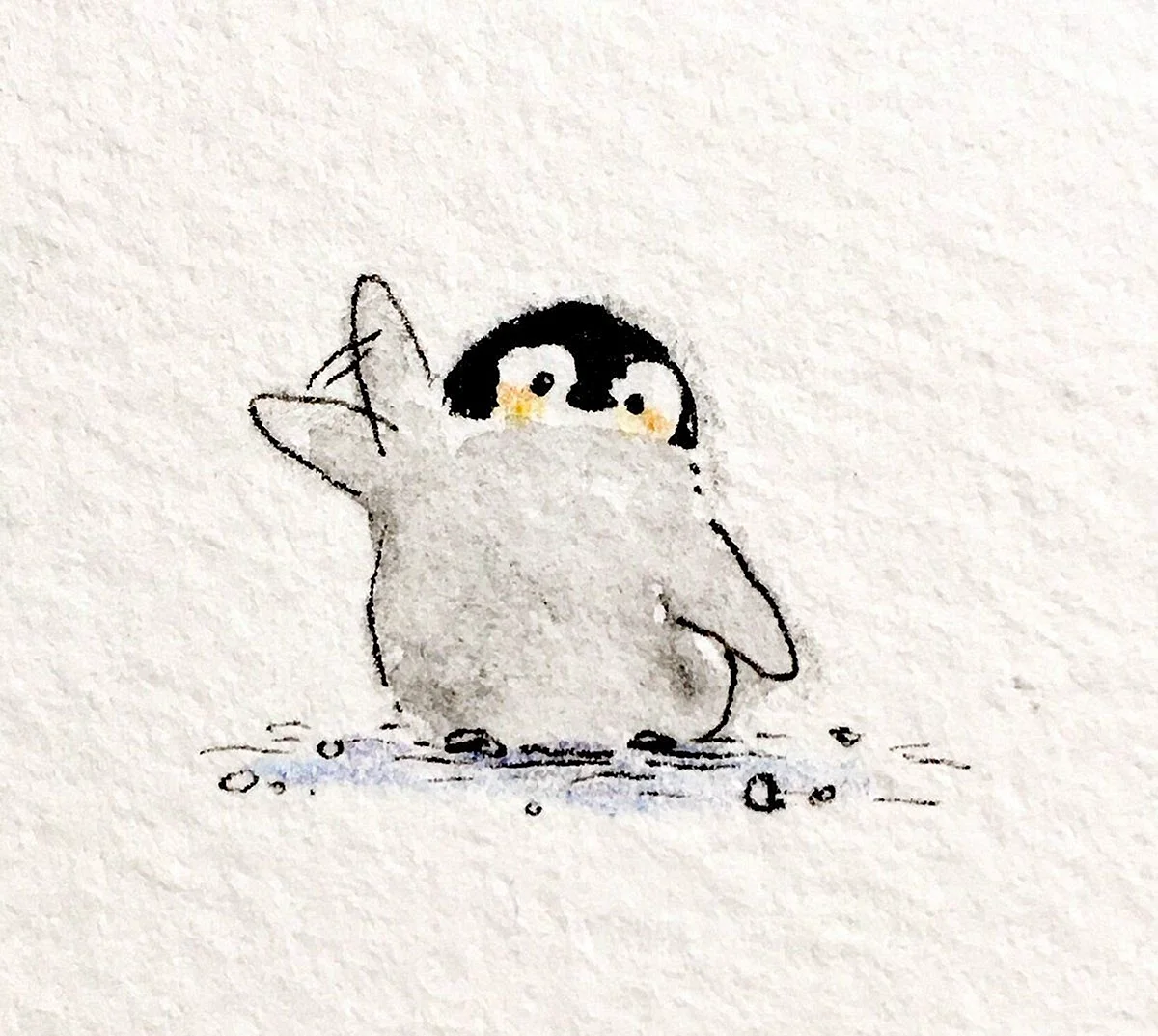 Милый Пингвин рисунок